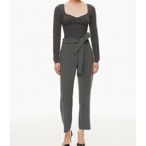 Aritzia x Wilfred Feuille Pant Tie Waist Trouser in Total Eclipse Blue Size 6